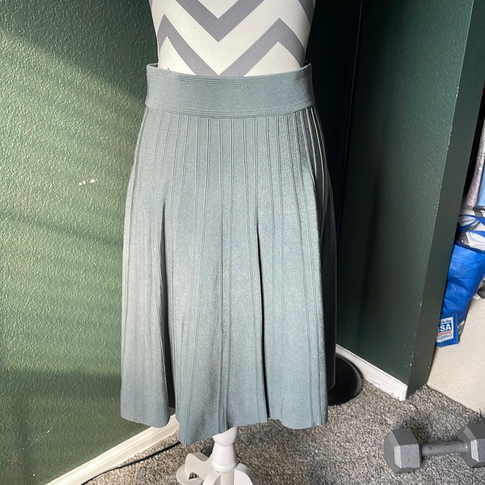 Sage green A-line skirt